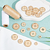 20Pcs 4 Styles 4-Hole Zinc Alloy Buttons BUTT-NB0002-12KCG-4