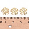 Flower Brass Fancy Bead Caps KK-P032-01-NR-4