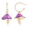 Enamel Mushroom Dangle Stud Earrings JE987A-3