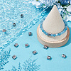 12Pcs Oval with Constellation 304 Stainless Steel European Beads STAS-UN0064-66-2