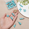 24Pcs 6 Styles Synthetic Turquoise Pendants Sets G-AR0005-22-3