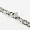 Tarnish Resistant Figaro Chain Necklace for Men NJEW-F027-03-7mm-3