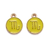 Alloy Enamel Pendants ENAM-S124-01B-14L-1