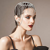 Rhinestone Mesh Headpiece Cap OHAR-WH0021-47S-6