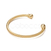 Classic Rack Plating Brass Cuff Bangles BJEW-E071-10G-3