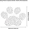 Glitter Hotfix Rhinestone Iron on Patches(Hot Melt Adhesive On The Back) LS-DIY-WH0176-33-2