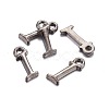 Gunmetal Plated Alloy Letter Pendants PALLOY-J718-01B-I-2