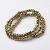 Electroplate Glass Beads Strands EGLA-F124-FP-03-2