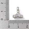 Rack Plating Brass Micro Pave Clear Cubic Zirconia Charms KK-G515-48P-3