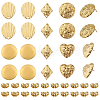 CHGCRAFT 20Pcs 5 Style 304 Stainless Steel Stud Earring Findings STAS-CA0002-12-1