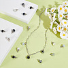 100Pcs Glass Pendants PALLOY-HY00103-2