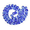 Handmade Luminous Transparent Lampwork Beads Strands LAMP-T017-04F-2