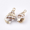 Electroplate Spiral Shell Pendants X-SSHEL-S262-20-2