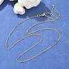 Brass Cable Chain Necklaces NJEW-K123-05G-5