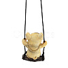Cute Resin Swinging Bulldog Pendant Decorations HJEW-A010-01A-4