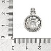 304 Stainless Steel Rhinestone Pendants STAS-A140-05C-P-3