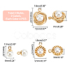 24Pcs 3 Style 2 Color 304 Stainless Steel Pendants STAS-DC0005-55-5
