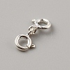 925 Sterling Silver Double Spring Ring Clasps LS-STER-WH0008-34-2
