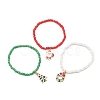 3Pcs 3 Style Glass Seed Stretch Bracelets Set BJEW-JB08200-4