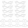 20Pcs 2 Styles 201 Stainless Steel Connector Charms FIND-HY0001-18-1