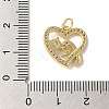 Rack Plating Brass & Clear Cubic Zirconia Pendants KK-L216-050G-3
