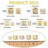 5Pcs 5 Styles Brass Micro Pave Cubic Zirconia European Beads KK-CJ0005-77-2