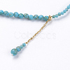 Natural Howlite Pendant Necklaces NJEW-K108-17-04-2