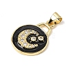 Brass Micro Pave Clear Cubic Zirconia Pendants KK-H267-009B-G-2