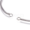 Tarnish Resistant Stainless Steel Slider Bracelet Making AJEW-JB00478-03-2