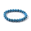 Synthetic Turquoise Jasper Bead Stretch Bracelets X-BJEW-K212-B-022-4