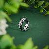 1Pc Tungsten Steel Grooved Finger Ring Settings RJEW-UN0002-93B-2