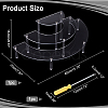 3-Tier Acrylic Semicircle Dessert Display Risers ODIS-WH0329-39-2