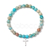 3Pcs 201 Stainless Steel Cross Charm Bracelets BJEW-JB13501-3