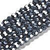 Electroplate Opaque Glass Beads Strands EGLA-A035-P6mm-A18-1