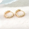 Twist Brass Micro Pave Cubic Zirconia Hoop Earrings KK-CBACA55-20G-4