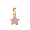 Natural Rose Quartz Faceted Star Charms PW-WG77789-06-1