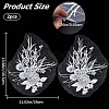 3D Flower Polyester Embroidery Sew on Flower Appliques PATC-WH0008-24A-2