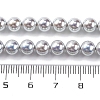 UV Plating Pearlized Glass Pearl Beads Strands GLAA-F128-01A-T12-2