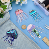 4Pcs 4 Colors Plastic PVC Hand-nailed Beads Paillette Sew on Clothing Patches PATC-FG0003-08-4