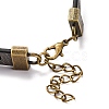 Hollow Cross PU Leather Bracelet Making MAK-I020-01C-3