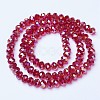 Electroplate Glass Beads Strands EGLA-A034-T8mm-B07-2