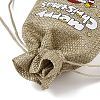 Christmas Printed Burlap Packing Pouches Drawstring Bags ABAG-Q053-02A-07-4