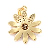 Real 18K Gold Plated Brass Micro Pave Cubic Zirconia Pendants ZIRC-L100-087G-01-4