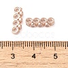 Rack Plating Brass Pave Clear Cubic Zirconia Spacer Bars KK-B088-11C-RG-3