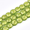Handmade Silver Foil Lampwork Glass Beads SLF12MMY-1I-1