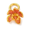 Brass Enamel Charms KK-U042-14G-01-1