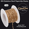 10M PVD Vacuum Plating 304 Stainless Steel Paperclip Chains CHS-BBC0001-07-2