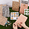 2 Sets 2 Styles Rectangle Animal Skin Print Kraft Paper Bags ABAG-OC0001-03-3