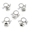 Flat Round Alloy Keychain KEYC-YW00090-01-2
