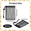 10Pcs Polyester Mesh Drawstring Bags ABAG-CN0001-43B-2